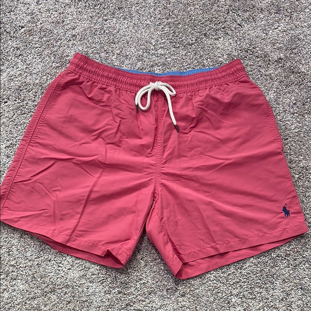 Polo by Ralph Lauren Red Swim Trunks Elastic Waist